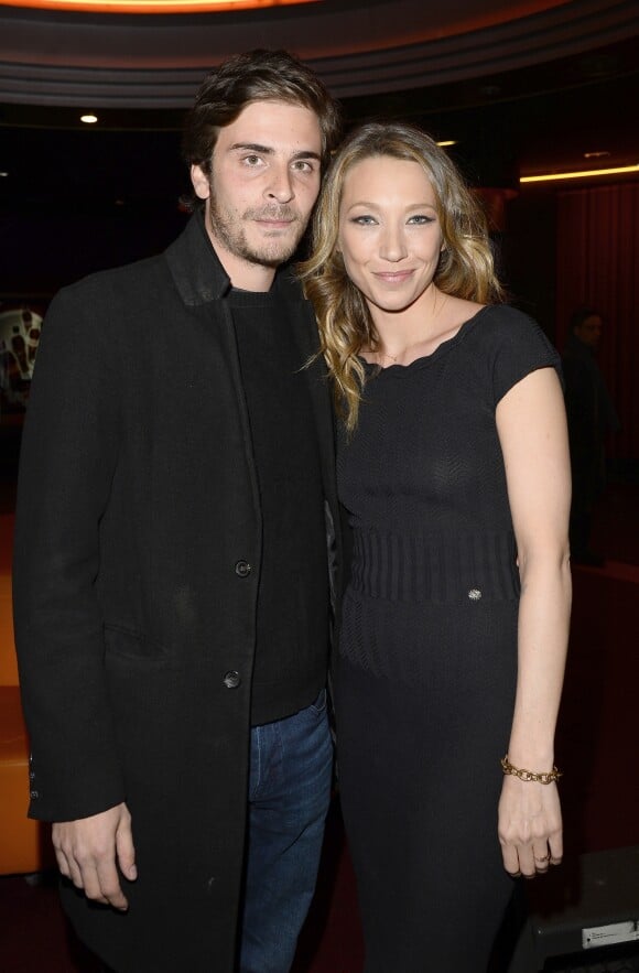 Roman Kolinka (fils de Marie Trintignant et de Richard Kolinka, l'ancien batteur du groupe Téléphone) et Laura Smet - Avant-première du film "Eden" au cinéma Gaumont Marignan à Paris, le 18 novembre 2014.