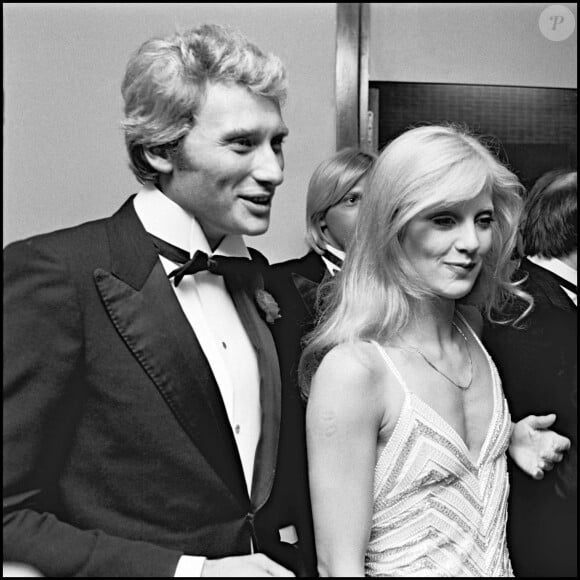 Sylvie Vartan et Johnny Hallyday au palais des Congrès en 1975.