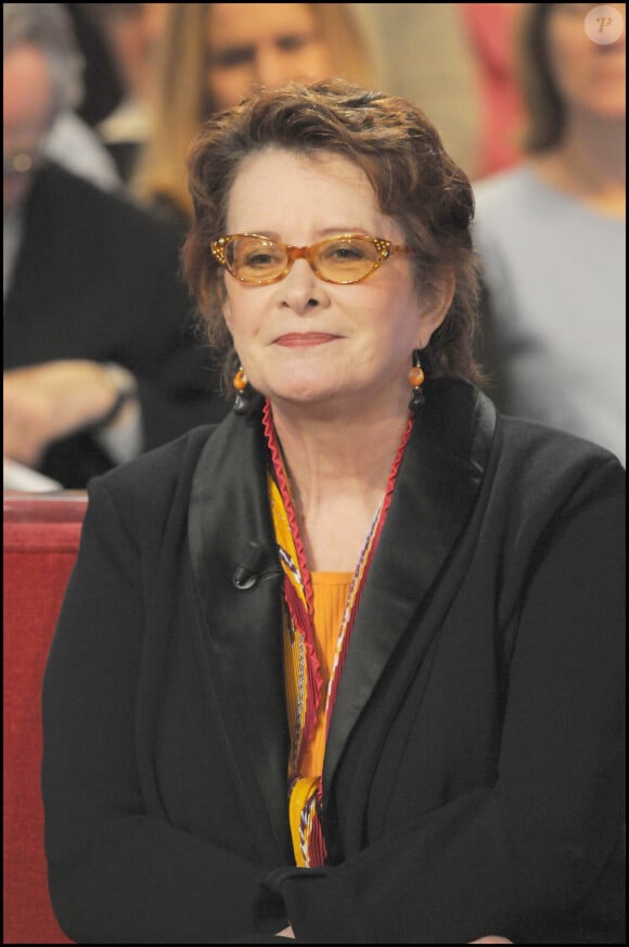 Dominique Lavanant lors de l'enregistrement de l'émission "Vivement Dimanche", au studio Gabriel à Paris, France, le 24 février 2010