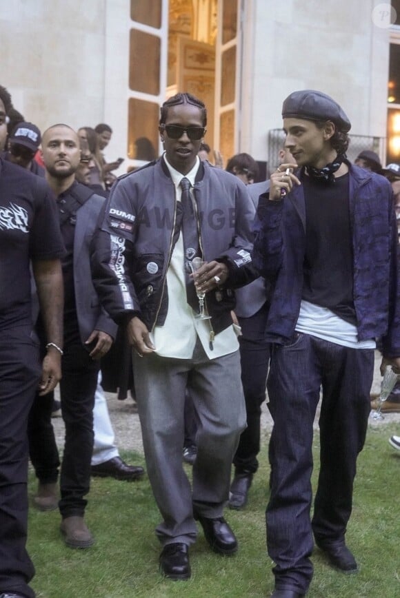 A$AP Rocky lors du défilé de sa marque AWGE lors de la Fashion Week homme de Paris (printemps-été 2025) le 21 juin 2024.