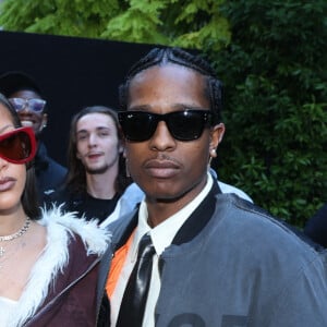 Rihanna et Asap Rocky assistent au défilé d'A$AP Rocky, " AMERICAN SABOTAGE, " Presented by AWGE Menswear Spring/Summer 2025 dans le cadre de la Semaine de la mode de Paris à Paris, France, le 21 juin 2024. Photo par Jerome Dominé/ABACAPRESS.COM