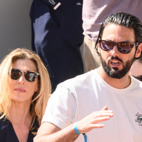 Sofia Essaidi et Adrien Galo assistent aux Internationaux de France 2023 à Roland Garros le 3 juin 2023 à Paris. Laurent Zabulon/ABACAPRESS.COM