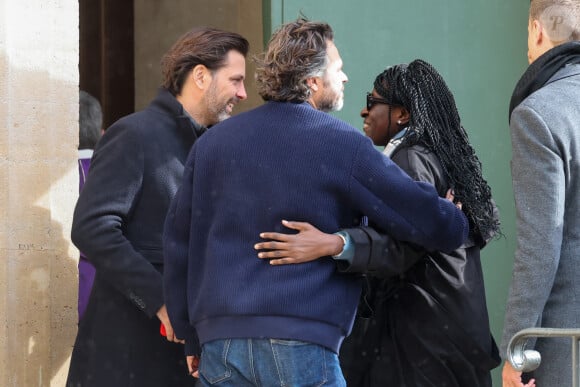 Ramatoulaye Diop, la compagne du défunt - Obsèques de Michel Blanc en l'église Saint-Eustache à Paris, le 10 octobre 2024. © Moreau / Jacovides / Bestimage