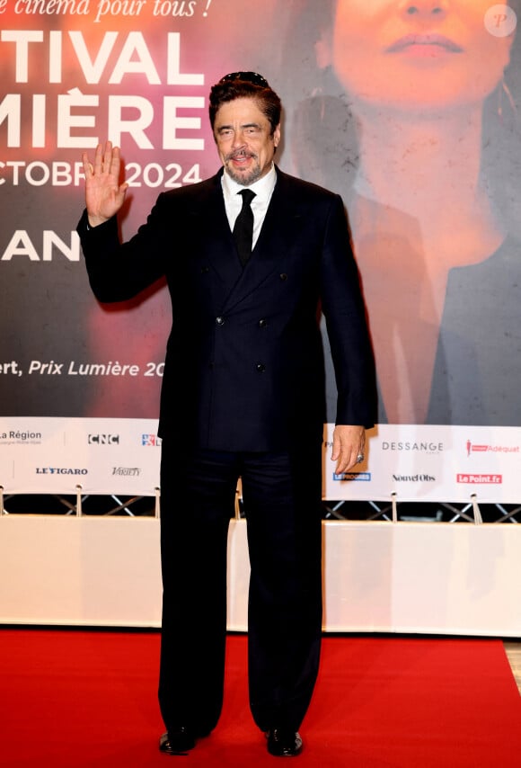 La star Benicio del Toro était de la partie
Benicio del Toro au photocall de la cérémonie d'ouverture de la 15ème édition du festival Lumière à la Halle Tony Garnier de Lyon le 12 octobre 2024. © Dominique Jacovides / Bestimage