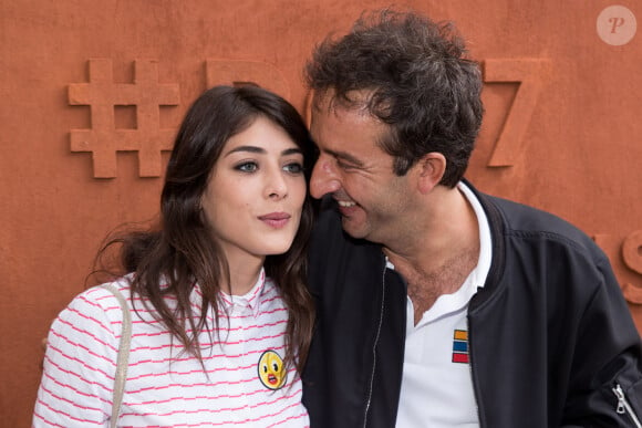 Cyrille Eldin et sa compagne Sandrine Calvayrac au village lors des internationaux de France de Roland Garros à Paris, le 2 juin 2017. © Dominique Jacovides - Cyril Moreau/ Bestimage