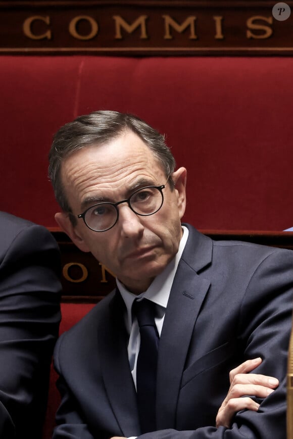 Le ministre de l'intérieur, Bruno Retailleau - Séance de questions au gouvernement à l'assemblée nationale, à Paris, France, le 2 octobre 2024. © Stéphane Lemouton/Bestimage 