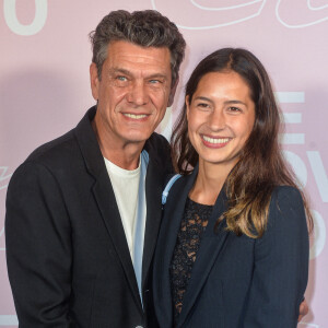 Marc Lavoine et Line Papin ne sont plus ensemble 
Marc Lavoine et Line Papin - Photocall du défilé Etam Live Show à Paris. © Pool Agence Bestimage 