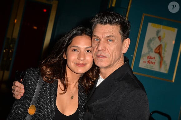 Exclusif - Marc Lavoine et sa compagne Line Papin à la générale de presse du spectacle musicale " Les Souliers Rouges " aux Folies Bergères à Paris, France, le 4 février 2020. © Veeren/Bestimage 