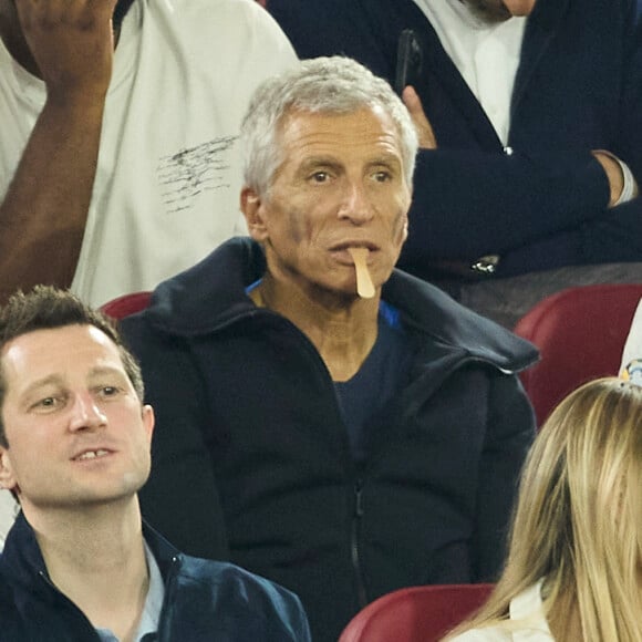 Nagui - Célébrités dans les tribunes du match du groupe D de l'Euro 2024 entre l'équipe de France face à l'Autriche (1-0) à Dusseldorf en Allemagne le 17 juin 2024. © Cyril Moreau/Bestimage