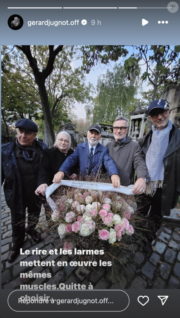 La troupe du Splendid réunie pour rendre un dernier hommage à Michel Blanc lors de ses obsèques, malgré l'absence de Marie-Anne Chazel.