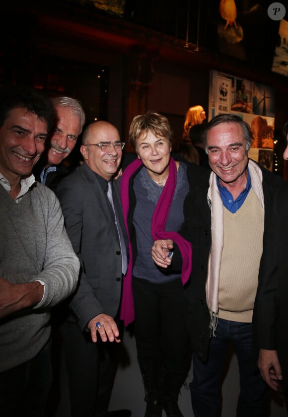 Exclusif - Pascal Duret, Yann Arthus-Bertrrand, Serge Orru, Dominique Voynet et Alain Bougrain Dubourg assistent au 40eme anniversaire de 'WWF' au Museum d'histoire Naturelle a Paris le 27 Novembre