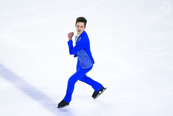 Francois Pitot - Elite Messieurs Free Skating - Championnats de France de patinage à Cergy Pontoise, le 18 décembre 2021. © JB Autissier / Panoramic / Bestimage 