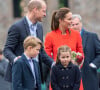 La famille royale britannique s'agrandit !
Le prince William, duc de Cambridge, et Catherine (Kate) Middleton, duchesse de Cambridge, accompagnés de leurs enfants, le prince George de Cambridge et la princesse Charlotte de Cambridge en visite au château de Cardiff, Royaume Uni, le 4 juin 2022, à l'occasion du jubilé de platine de la reine d'Angleterre. 