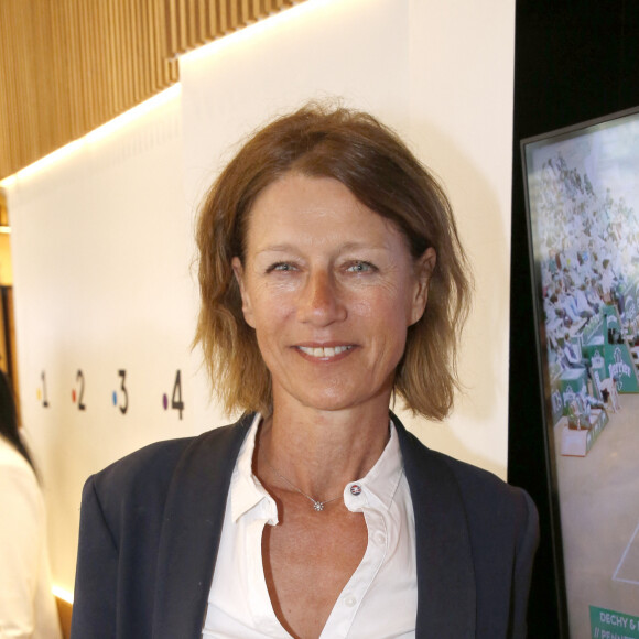 Exclusif - Carole Gaessler - Déjeuner dans la loge de France Télévision lors des Internationaux de France de Tennis de Roland Garros 2024 à Paris. Le 5 juin 2024 © Bertrand Rindoff Petroff / Bestimage