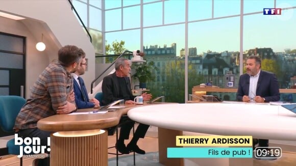 Bruce Toussaint a reçu Thierry Ardisson dans "Bonjour !" sur TF1
Thierry Ardisson sur le plateau de "Bonjour !"