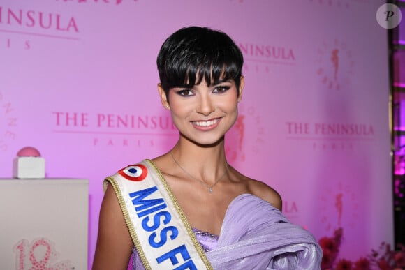 Eve Gilles (Miss France 2024) - Photocall du 5ème gala de charité de l'association "Les Bonnes Fées" à l'occasion de la campagne mondiale "Octobre Rose" à l'hôtel Peninsula, Paris le 3 octobre 2024. A l'occasion de la campagne mondiale "Octobre Rose", l'hôtel Peninsula Paris lance son programme caritatif "Peninsula in Pink", dont les bénéfices seront reversés à l'association "Les Bonnes Fées". © Rachid Bellak/Bestimage