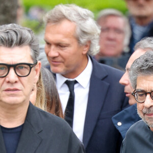 Marc Lavoine - Arrivées aux obsèques de l'auteure-compositrice-interprète et actrice française Françoise Hardy au crématorium du cimetière du Père-Lachaise à Paris, France, le 20 juin 2024. © Jacovides-Moreau/Bestimage 