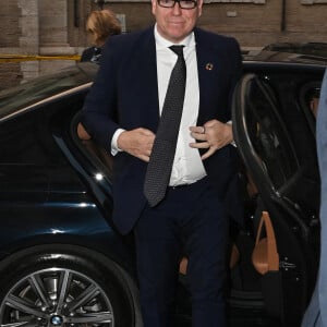 Le prince Albert II de Monaco reçoit le prix international Magna Grecia Galleria Gloria Pamphili à Rome le 26 septembre 2024.