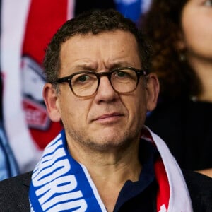 Dany Boon en tribune lors du match de football en ligue des champions (Champions League) au stade Décathlon Aréna Stade Pierre Mauroy : Lille l'emporte 1 - 0 face au Real Madrid le 2 octobre 2024.