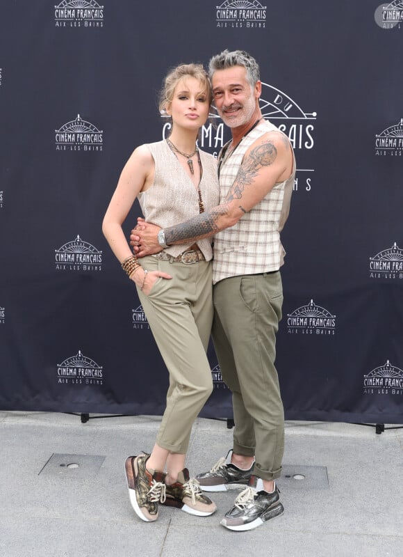 Exclusif - Catherine Davydzenka et son compagnon Stéphane Blancafort - Photocall de la 3ème édition du Festival du Cinéma Français et de la Gastronomie d'Aix-les-Bains. Le 8 juin 2024 © Denis Guignebourg / Bestimage 