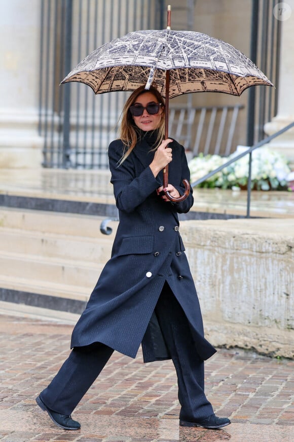 Clotilde Courau - Obsèques de Michel Blanc en l'église Saint-Eustache à Paris, le 10 octobre 2024. © Moreau / Jacovides / Bestimage 