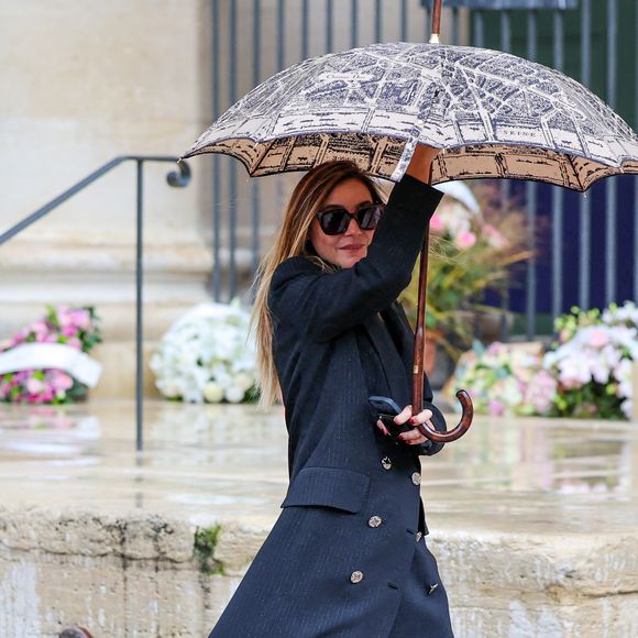 Clotilde Courau - Obsèques de Michel Blanc en l'église Saint-Eustache à Paris, le 10 octobre 2024. © Moreau / Jacovides / Bestimage 