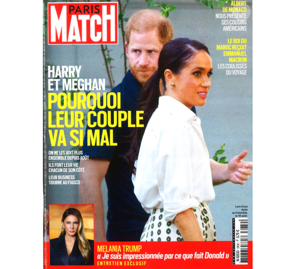 Couverture "Paris Match" jeudi 31 octobre 2024