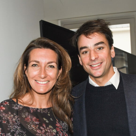 Anne-Claire Coudray et Julian Bugier lors de la clôture de l'opération "Levons le doigt pour l'éducation des filles" chez We Are à Paris le 30 janvier 2020. © Coadic Guirec / Bestimage