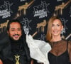 Lors de la soirée, l'ancien vainqueur de The Voice a reçu le prix d'Artiste masculin francophone de l'année sous les yeux de son amie Vitaa, présente à ses côtés 
Slimane et Vitaa - Photocall de la 26ème édition des NRJ Music Awards au palais des festivals de Cannes, le 1er novembre 2024. © Bebert / Guignebourg / Bestimage 