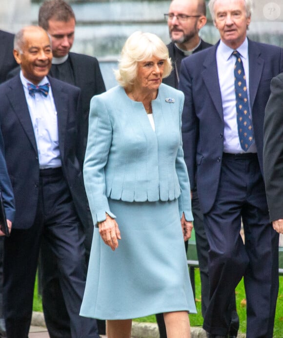 La femme de Charles III est atteint d'une infection thoracique d'après les médias britanniques
La reine consort d'Angleterre Camilla Parker Bowles à son arrivée en l'abbaye de Westminster à Londres, pour visiter le projet Sacristy. Le 3 octobre 2024 © Tayfun Salci / Zuma Press / Bestimage 