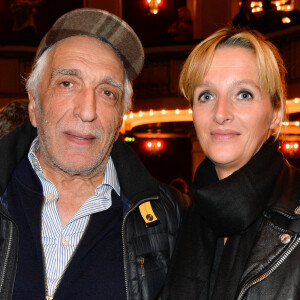 Exclusif - Gérard Darmon et sa femme Christine - Générale de la pièce "L'heureux élu", une comédie de Eric Assous au Théâtre de la Madeleine à Paris, le 24 octobre 2016.