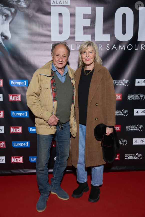 Exclusif - Chantal Ladesou et son mari Michel Ansault au photocall de la soirée Ciné-concert symphonique "Alain Delon, le dernier Samouraï" au Palais des congrès à Paris le 8 novembre 2024 le jour de son anniversaire. © Jacovides / Moreau / Bestimage 