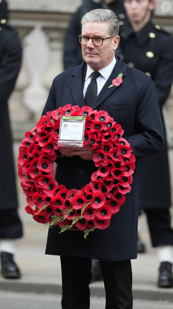 Sir Keir Starmer - La famille royale honore les disparus des deux guerres mondiales lors de la cérémonie Remembrance Sunday ( Dimanche du souvenir ) au Cénotaphe à Londres