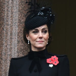 Catherine Kate Middleton, princesse de Galles - La famille royale honore les disparus des deux guerres mondiales lors de la cérémonie Remembrance Sunday ( Dimanche du souvenir ) au Cénotaphe à Londres