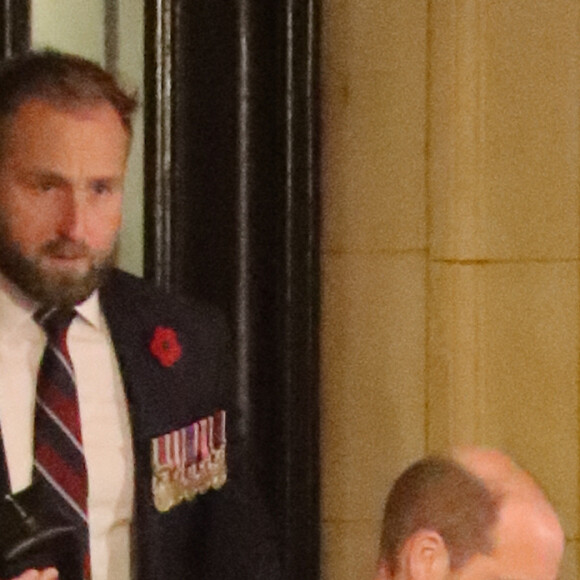 Le prince William, prince de Galles, Catherine Kate Middleton, princesse de Galles à la sortie du Festival du souvenir (Festival of Remembrance) au Royal Albert Hall, Londres le 9 novembre 2024