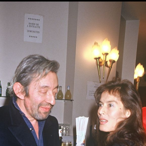 Archive - Serge Gainsbourg et Bambou à Paris en 1990