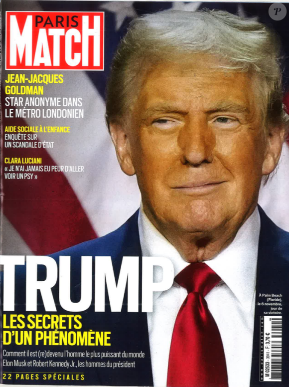 Une de Paris Match du 13 novembre 2024.