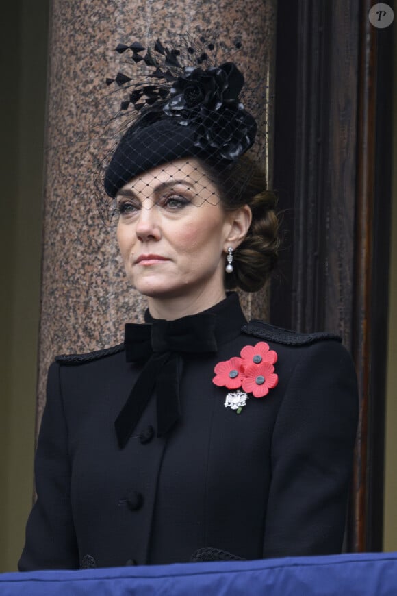 Catherine Kate Middleton, princesse de Galles honore les disparus des deux guerres mondiales lors de la cérémonie Remembrance Sunday ( Dimanche du souvenir ) au Cénotaphe à Londres (Credit Image: © Cover Images via ZUMA Press)