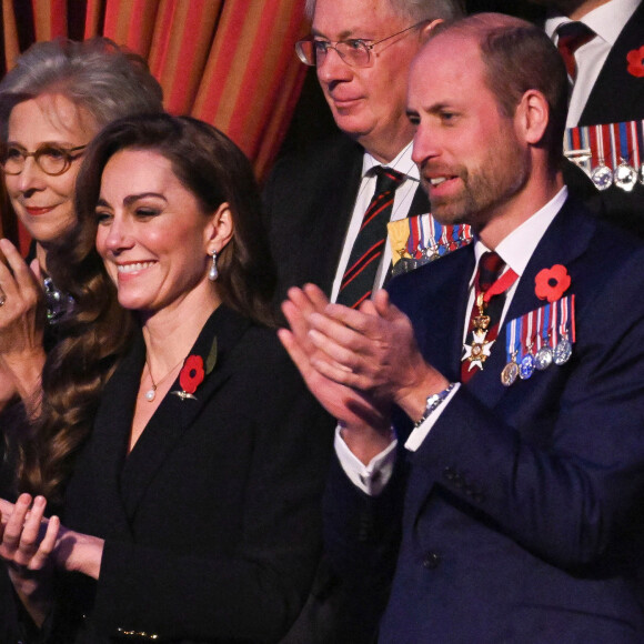 Le prince William, prince de Galles, Catherine Kate Middleton, princesse de Galles - La famille royale du Royaume Uni assiste au Festival du souvenir (Festival of Remembrance) au Royal Albert Hall, Londres le 9 novembre 2024. © Chris Ratcliffe / Pool / Julien Burton via Bestimage