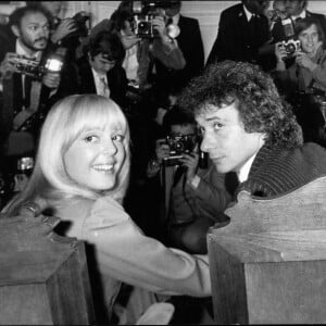 Archives - Mariage de Michel Sardou et Babette. Le 14 octobre 1977 © Keystone Press Agency / Zuma Press / Bestimage 