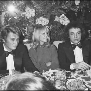 Johnny Hallyday, Babette et Michel Sardou en 1978