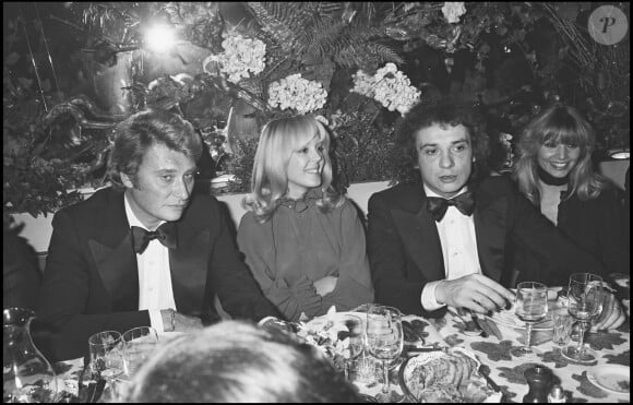 Johnny Hallyday, Babette et Michel Sardou en 1978