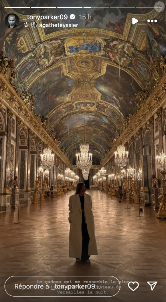 Tony Parker a offert un anniversaire inoubliable à Agathe Teyssier au château de Versailles.