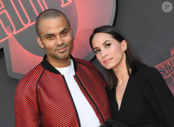 Tony Parker et son ex-femme Axelle Francine à la première de la série Netflix "Stranger Things - Saison 3" au cinéma Le Grand Rex à Paris, le 4 juillet 2019. © Guirec Coadic/Bestimage 