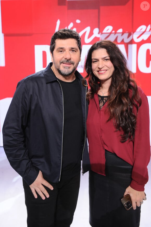 Exclusif - Patrick Fiori et Elise Boghossian - Enregistrement de l'émission Vivement dimanche, diffusée sur France 3 le 17 novembre 2024. © Guillaume Gaffiot / Bestimage 