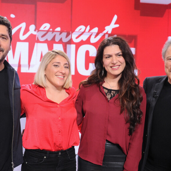 Exclusif - Patrick Fiori, Marion Mezadorian, Elise Boghossian et Michel Drucker - Enregistrement de l'émission Vivement dimanche, diffusée sur France 3 le 17 novembre 2024. © Guillaume Gaffiot / Bestimage 