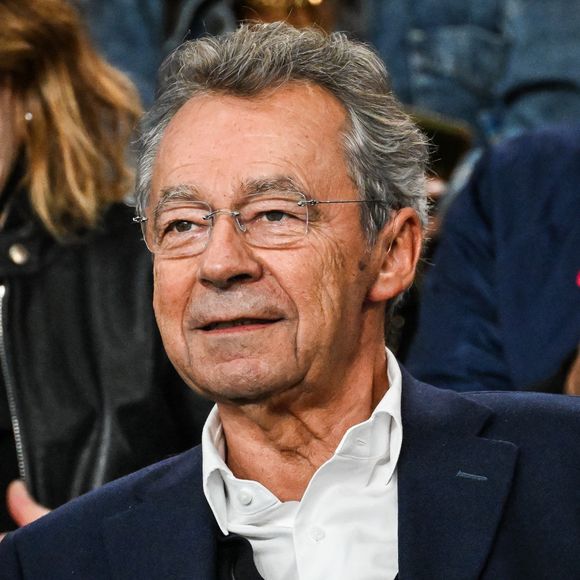 Michel Denisot - Célébrités assistent au match de Ligue des champions entre le PSG et Gérone (1-0) au Parc des Princes à Paris le 18 Septembre 2024. © Matthieu Mirville/Bestimage 