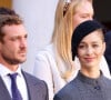 C'est un beau tableau de famille...
La princesse Alexandra de Hanovre, Pierre Casiraghi, Beatrice Borromeo, Stefano et Francesco dans la cour du palais princier le jour de la fête nationale de Monaco © Jean-Charles Vinaj / Pool Monaco / Bestimage