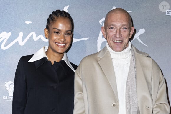 Vincent Cassel et sa compagne Narah Baptista lors de la première du film "Saint-Ex" au cinéma Pathé Wepler à Paris le 19 novembre 2024. © Olivier Borde / Bestimage