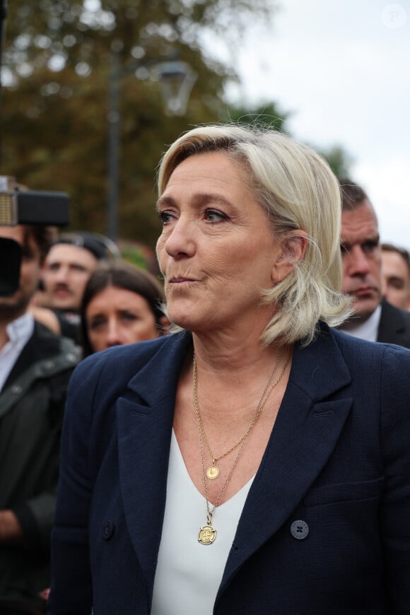 Rentrée parlementaire et discours de Marine Le Pen, Députée de la 11e circonscription du Pas-de-Calais, à Henin-Beaumont, France, le 8 septembre 2024. © Laurent Sanson/Panoramic/Bestimage